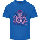 Purple Cthulhu Kraken Octopus Mens Cotton T-Shirt Tee Top Royal Blue