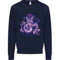 Purple Cthulhu Kraken Octopus Mens Sweatshirt Jumper Navy Blue