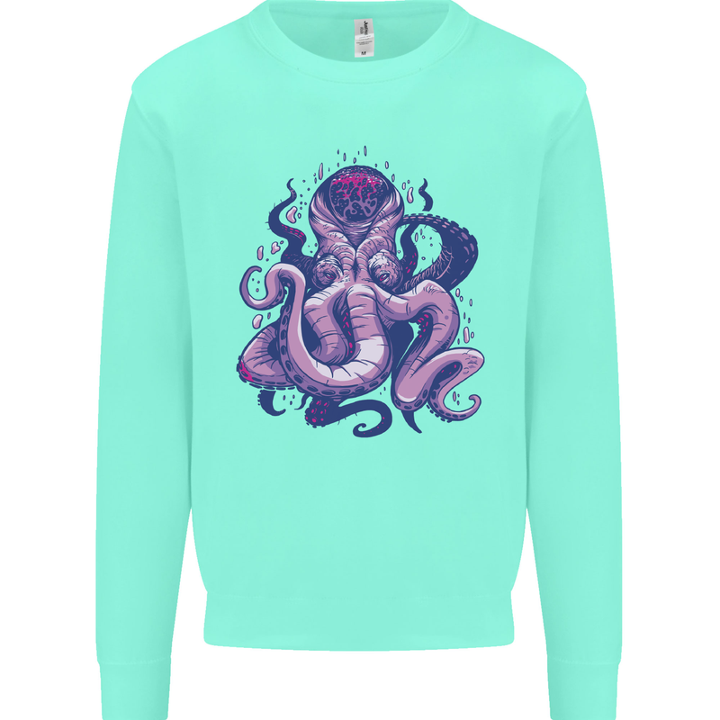 Purple Cthulhu Kraken Octopus Mens Sweatshirt Jumper Peppermint