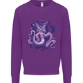 Purple Cthulhu Kraken Octopus Mens Sweatshirt Jumper Purple