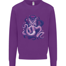 Purple Cthulhu Kraken Octopus Mens Sweatshirt Jumper Purple