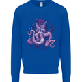 Purple Cthulhu Kraken Octopus Mens Sweatshirt Jumper Royal Blue