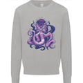 Purple Cthulhu Kraken Octopus Mens Sweatshirt Jumper Sports Grey