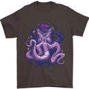 Purple Cthulhu Kraken Octopus Mens T-Shirt Cotton Gildan Dark Chocolate