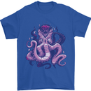 Purple Cthulhu Kraken Octopus Mens T-Shirt Cotton Gildan Royal Blue
