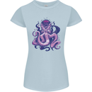 Purple Cthulhu Kraken Octopus Womens Petite Cut T-Shirt Light Blue