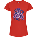 Purple Cthulhu Kraken Octopus Womens Petite Cut T-Shirt Red