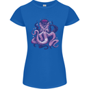 Purple Cthulhu Kraken Octopus Womens Petite Cut T-Shirt Royal Blue