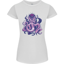 Purple Cthulhu Kraken Octopus Womens Petite Cut T-Shirt White