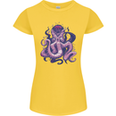 Purple Cthulhu Kraken Octopus Womens Petite Cut T-Shirt Yellow