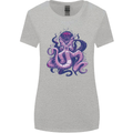Purple Cthulhu Kraken Octopus Womens Wider Cut T-Shirt Sports Grey