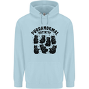 Purranormal Cativity Funny Cat Halloween Childrens Kids Hoodie Light Blue