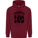 Purranormal Cativity Funny Cat Halloween Childrens Kids Hoodie Maroon