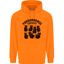 Purranormal Cativity Funny Cat Halloween Childrens Kids Hoodie Orange