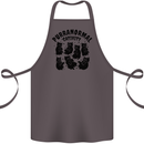 Purranormal Cativity Funny Cat Halloween Cotton Apron 100% Organic Dark Grey