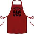 Purranormal Cativity Funny Cat Halloween Cotton Apron 100% Organic Maroon