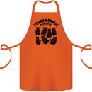 Purranormal Cativity Funny Cat Halloween Cotton Apron 100% Organic Orange