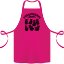 Purranormal Cativity Funny Cat Halloween Cotton Apron 100% Organic Pink