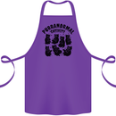 Purranormal Cativity Funny Cat Halloween Cotton Apron 100% Organic Purple