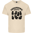 Purranormal Cativity Funny Cat Halloween Mens Cotton T-Shirt Tee Top Natural