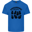 Purranormal Cativity Funny Cat Halloween Mens Cotton T-Shirt Tee Top Royal Blue