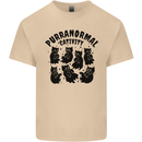 Purranormal Cativity Funny Cat Halloween Mens Cotton T-Shirt Tee Top Sand