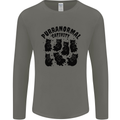 Purranormal Cativity Funny Cat Halloween Mens Long Sleeve T-Shirt Charcoal