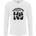 Purranormal Cativity Funny Cat Halloween Mens Long Sleeve T-Shirt White