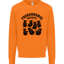 Purranormal Cativity Funny Cat Halloween Mens Sweatshirt Jumper Orange