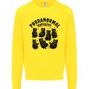 Purranormal Cativity Funny Cat Halloween Mens Sweatshirt Jumper Yellow