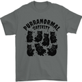 Purranormal Cativity Funny Cat Halloween Mens T-Shirt Cotton Gildan Charcoal