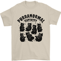 Purranormal Cativity Funny Cat Halloween Mens T-Shirt Cotton Gildan Sand