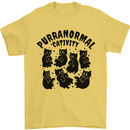 Purranormal Cativity Funny Cat Halloween Mens T-Shirt Cotton Gildan Yellow