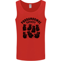 Purranormal Cativity Funny Cat Halloween Mens Vest Tank Top Red