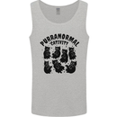 Purranormal Cativity Funny Cat Halloween Mens Vest Tank Top Sports Grey
