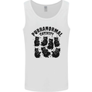 Purranormal Cativity Funny Cat Halloween Mens Vest Tank Top White