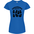 Purranormal Cativity Funny Cat Halloween Womens Petite Cut T-Shirt Royal Blue