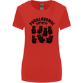 Purranormal Cativity Funny Cat Halloween Womens Wider Cut T-Shirt Red