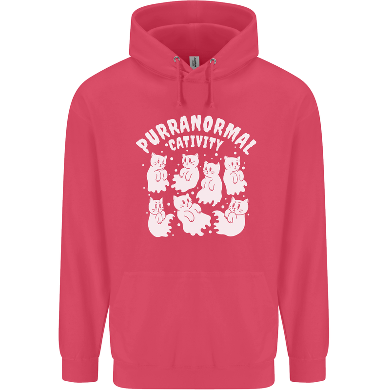 Purranormal Cativity Funny Halloween Cat Childrens Kids Hoodie Heliconia