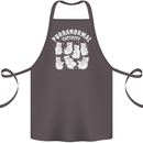 Purranormal Cativity Funny Halloween Cat Cotton Apron 100% Organic Dark Grey