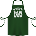 Purranormal Cativity Funny Halloween Cat Cotton Apron 100% Organic Forest Green
