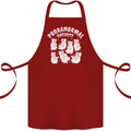 Purranormal Cativity Funny Halloween Cat Cotton Apron 100% Organic Maroon