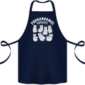 Purranormal Cativity Funny Halloween Cat Cotton Apron 100% Organic Navy Blue