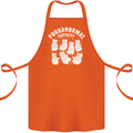 Purranormal Cativity Funny Halloween Cat Cotton Apron 100% Organic Orange