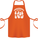 Purranormal Cativity Funny Halloween Cat Cotton Apron 100% Organic Orange