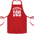 Purranormal Cativity Funny Halloween Cat Cotton Apron 100% Organic Red