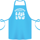Purranormal Cativity Funny Halloween Cat Cotton Apron 100% Organic Turquoise