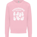 Purranormal Cativity Funny Halloween Cat Kids Sweatshirt Jumper Light Pink