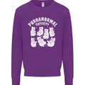 Purranormal Cativity Funny Halloween Cat Kids Sweatshirt Jumper Purple