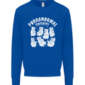 Purranormal Cativity Funny Halloween Cat Kids Sweatshirt Jumper Royal Blue